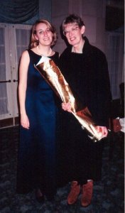 Enjoying a more serious but tender moment with Aunt BJ